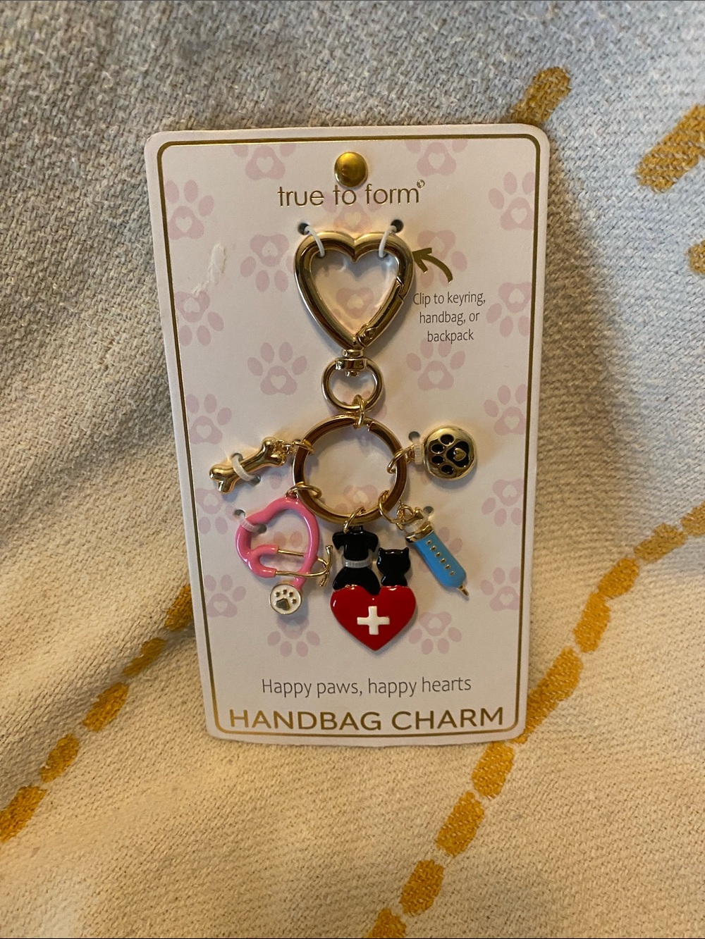 true to form Pink & Red Pet-Themed Handbag Charm